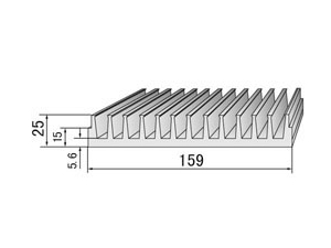 DR-15CM-10 型材散热器-电子散热器产品参数